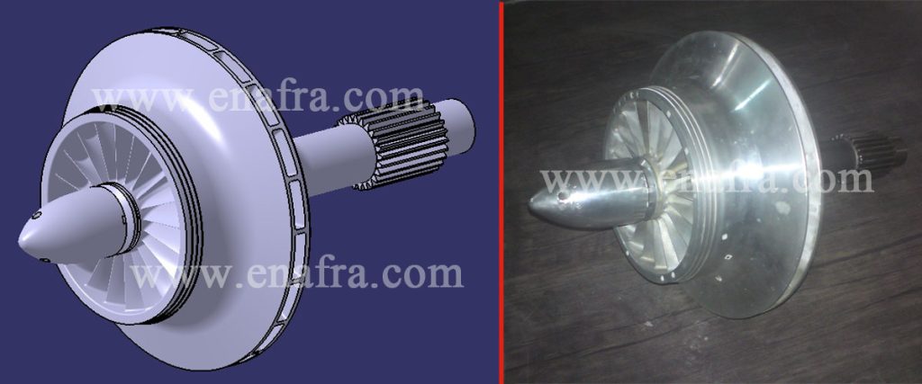 طراحی سه بعدی ایمپلر توربین